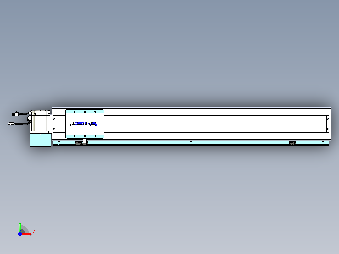 威洛博VBC同步带传动一无尘环境VBC14-L45-S850-BLU-ZP75-C3前视图