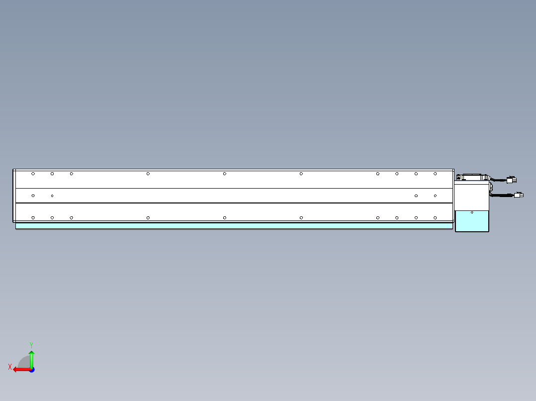 威洛博VBC同步带传动一无尘环境VBC14-L45-S850-BLU-ZP75-C3后视图