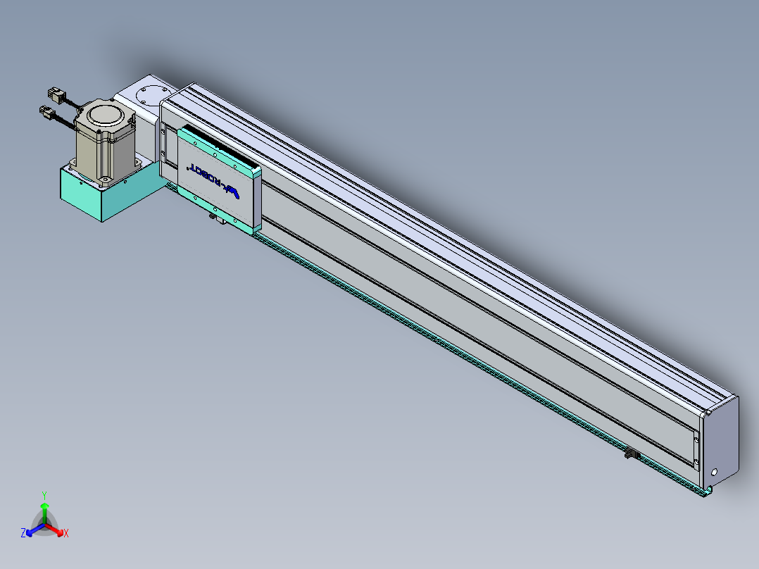 威洛博VBC同步带传动一无尘环境VBC14-L45-S850-BLU-ZP75-C3正等轴测图