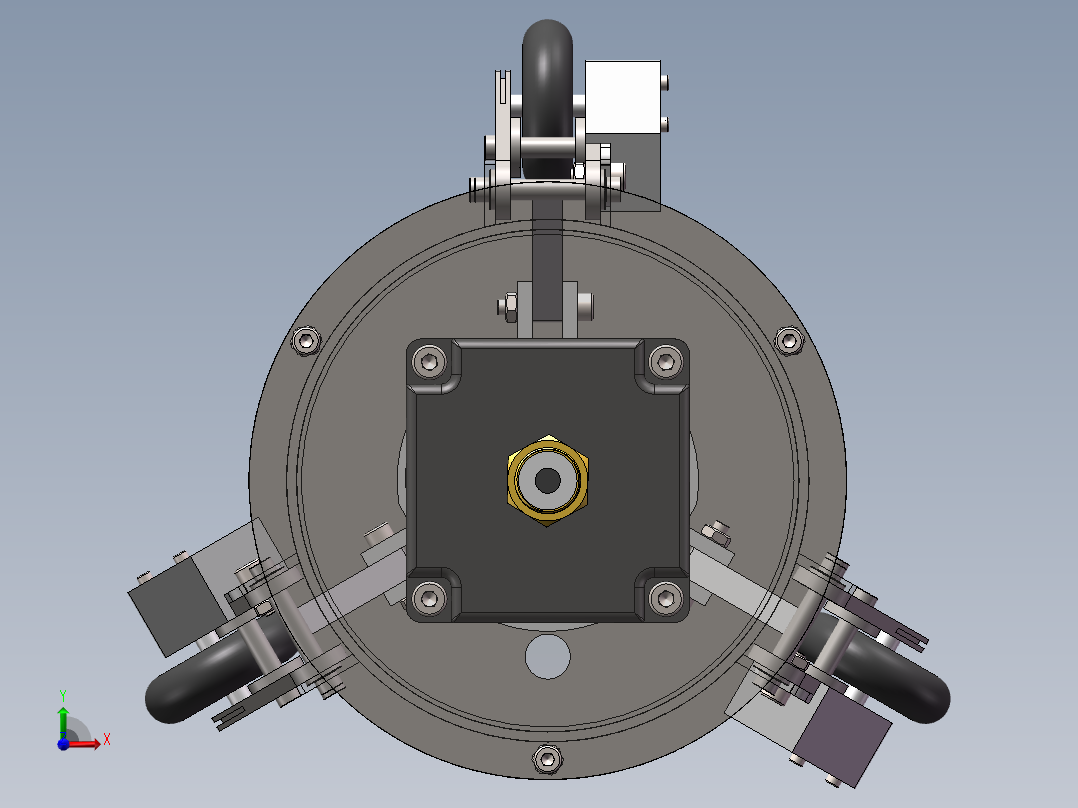 管道自动清洁机器人三维SW+CAD前视图