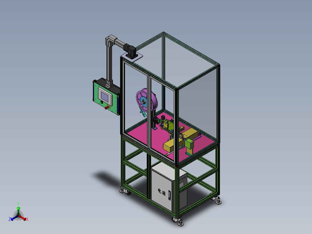 自动捆带机设备sw18可编辑正等轴测图