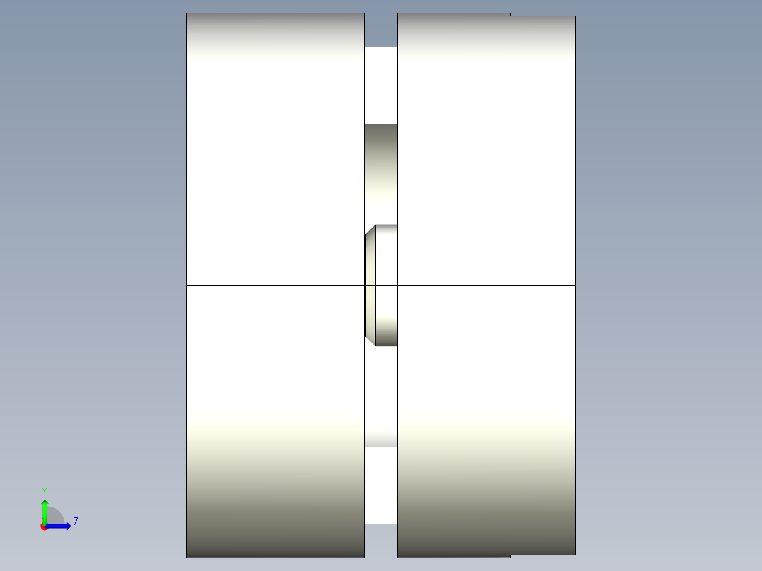偏心塊2215-3D多系列多零件图纸模型左视图