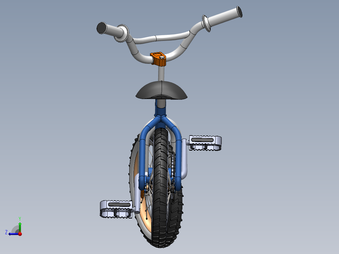 小型自行车右视图