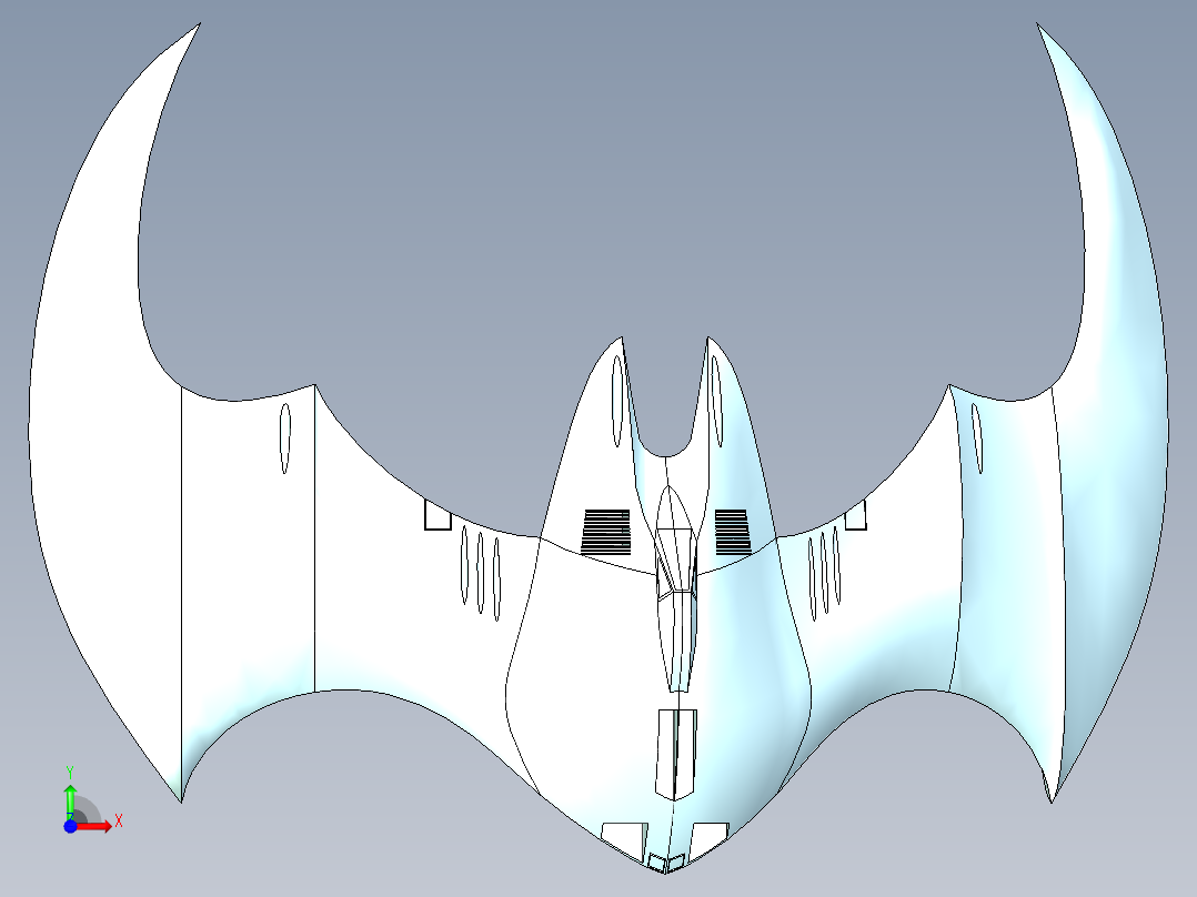 蝙蝠战机前视图