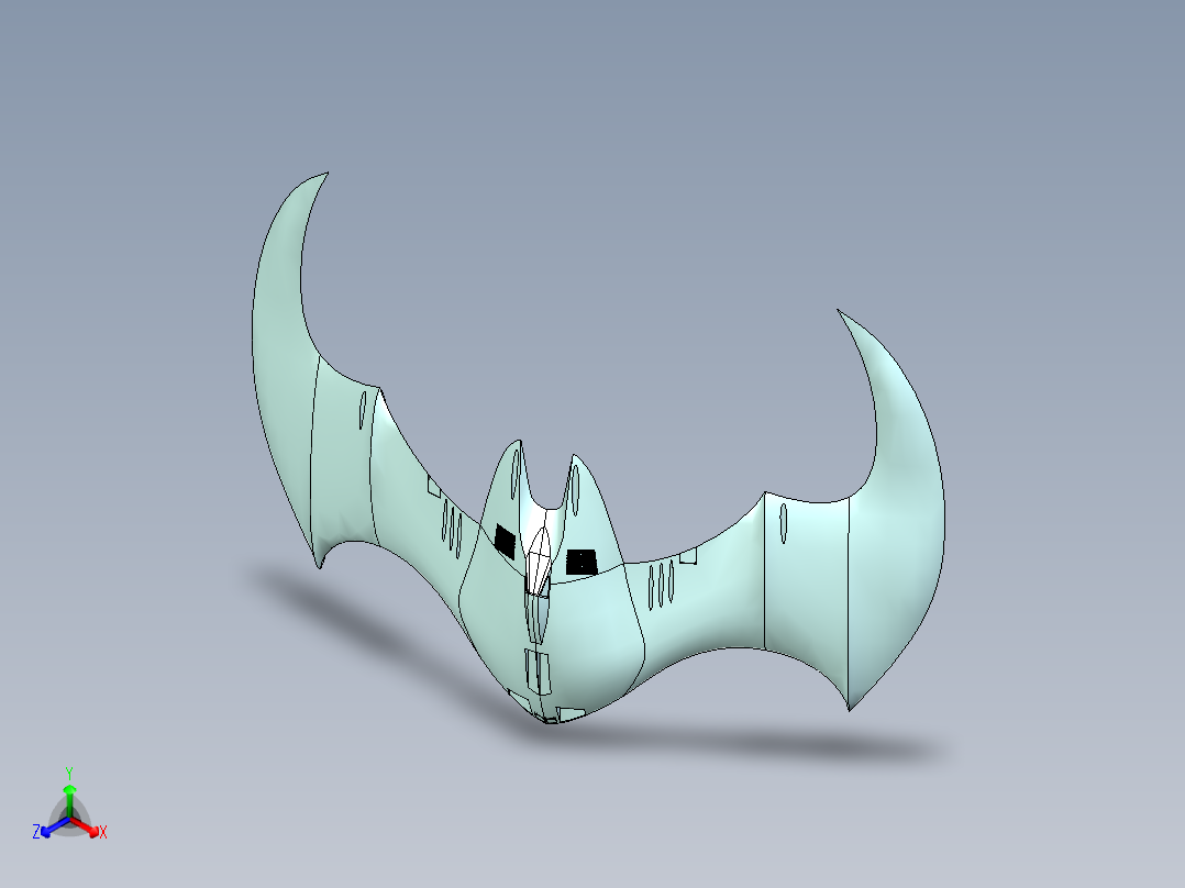 蝙蝠战机正等轴测图