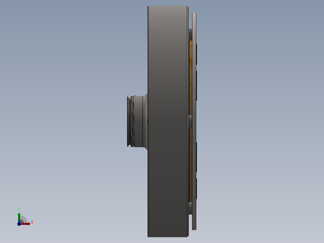 摩托车离合器总成前视图