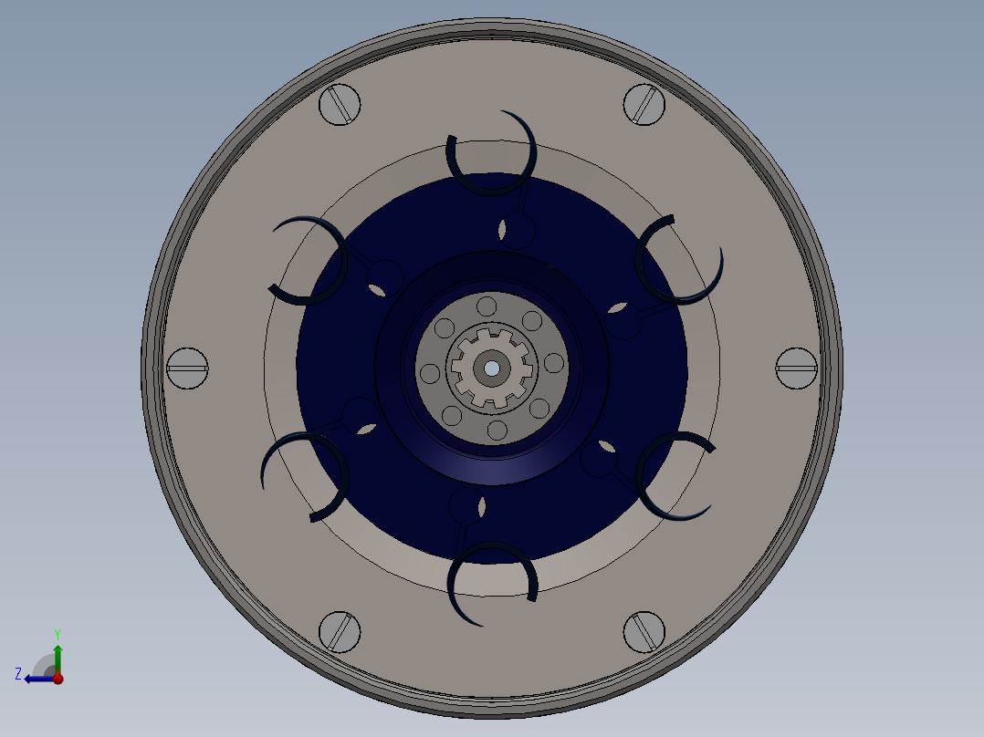 摩托车离合器总成右视图
