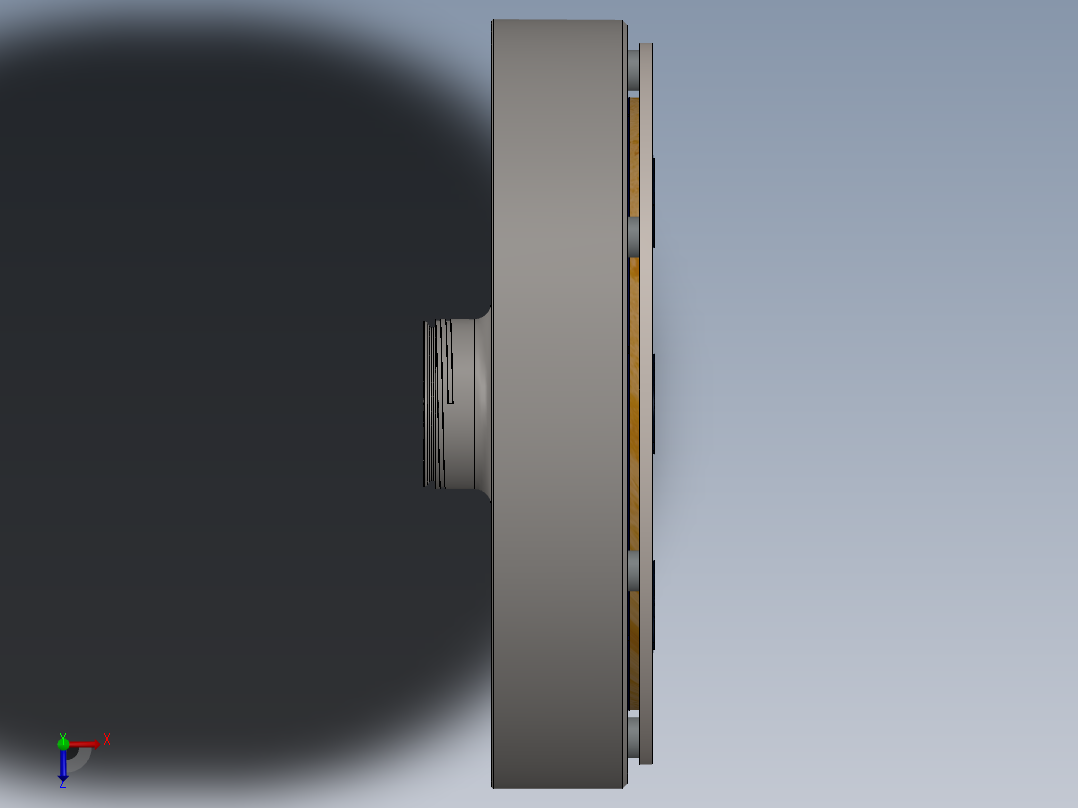 摩托车离合器总成俯视图