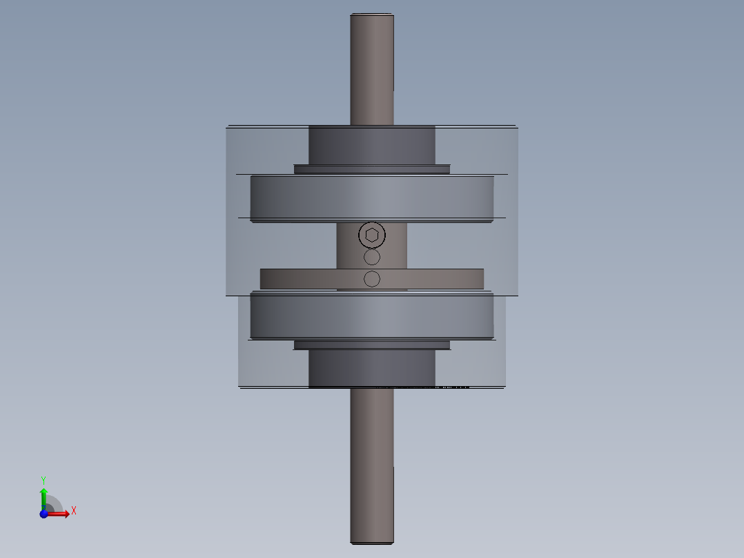 永磁阻尼器三维SW模型前视图