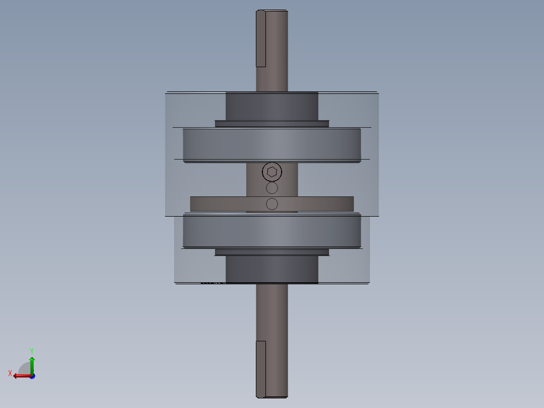 永磁阻尼器三维SW模型后视图