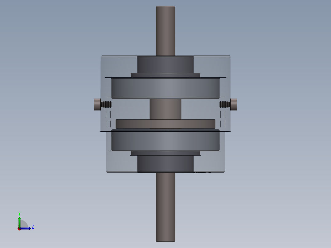 永磁阻尼器三维SW模型左视图
