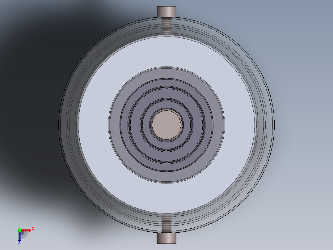 永磁阻尼器三维SW模型俯视图