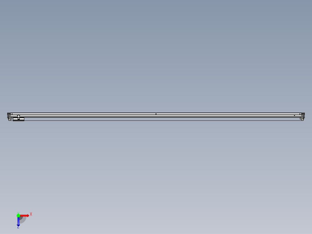 威洛博VL系列直线电机模组-VL14S1-S2750俯视图