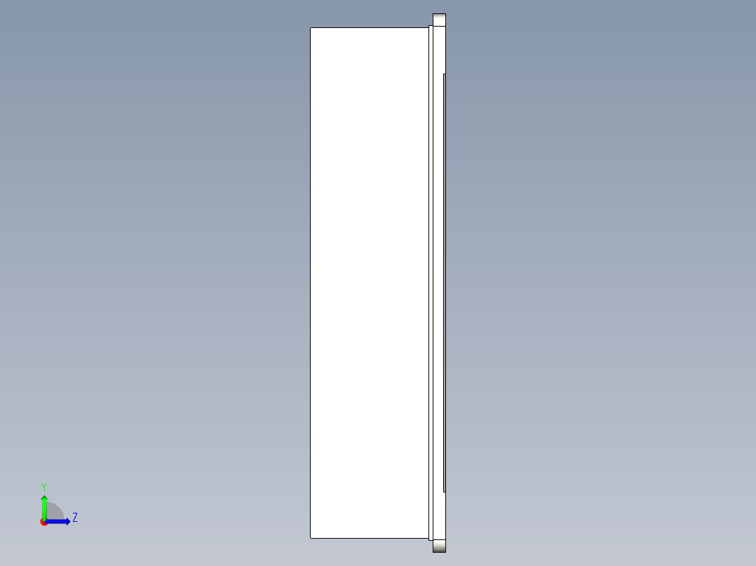 人體工學型把手ERB-3D多系列多零件图纸模型左视图