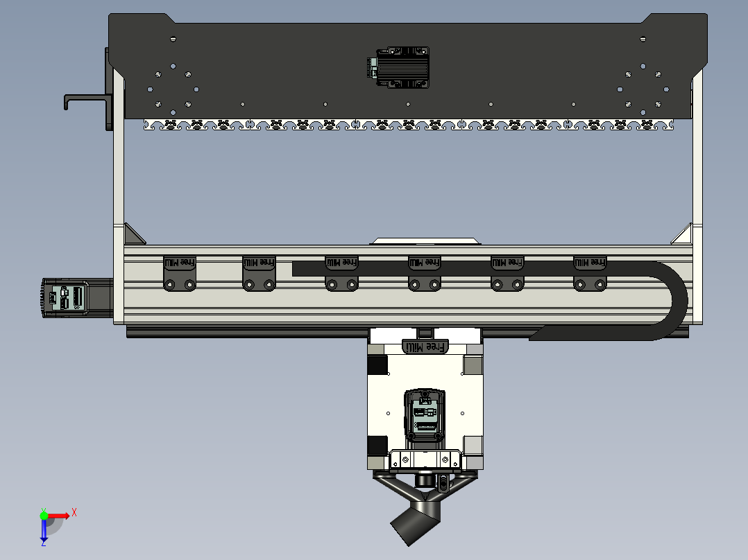1250x650mm碾磨机俯视图
