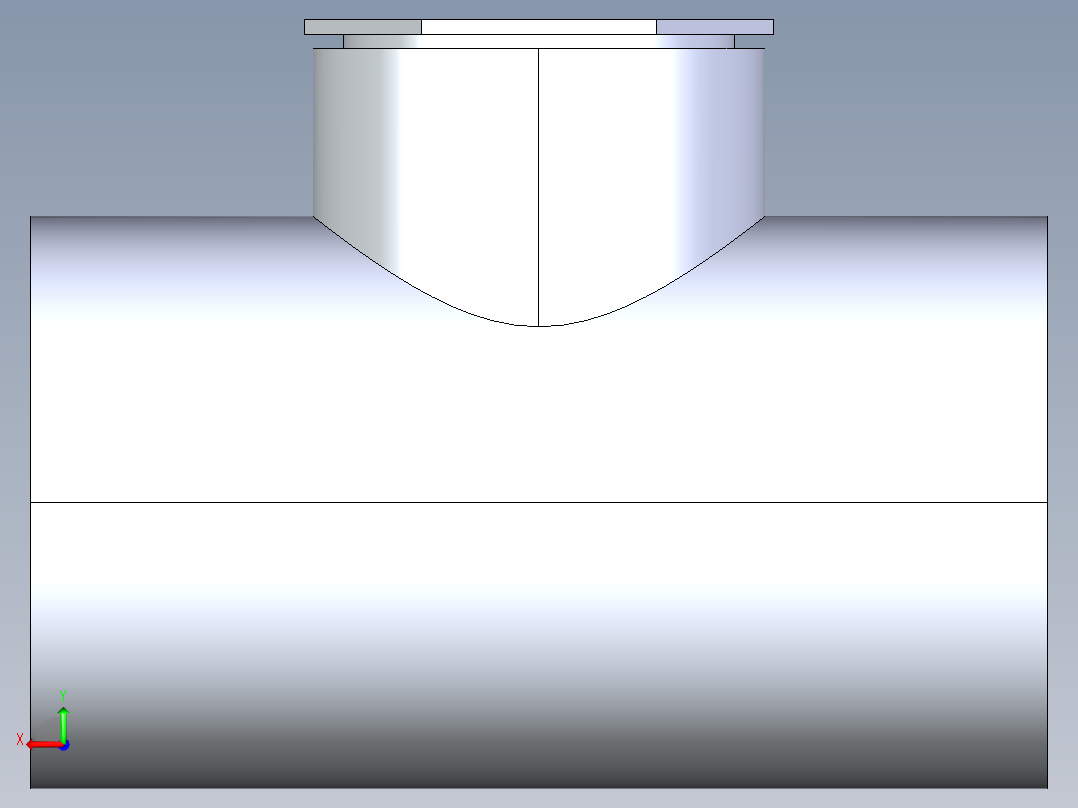 聚氯乙烯配件02A-Sch80_ReducingTee_SxSxS_801-582FB_8in x 4in后视图