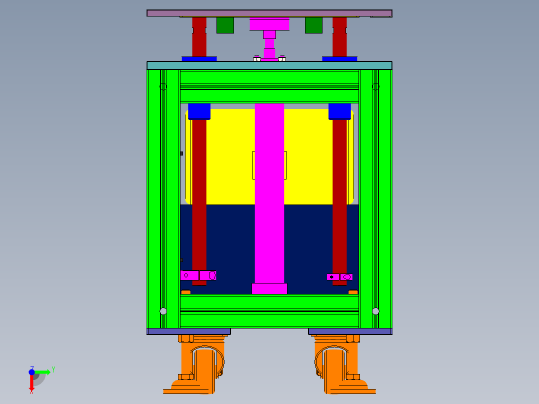 自动液压提升机构_升降机构左视图