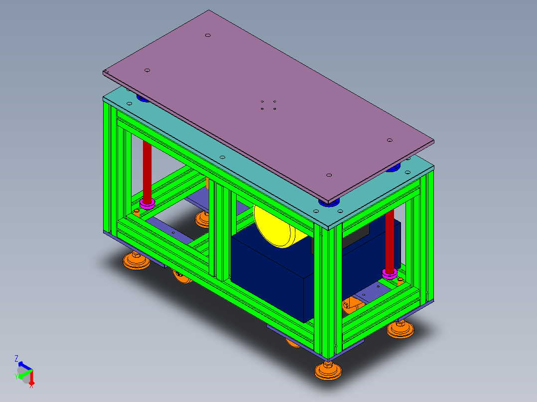 自动液压提升机构_升降机构正等轴测图