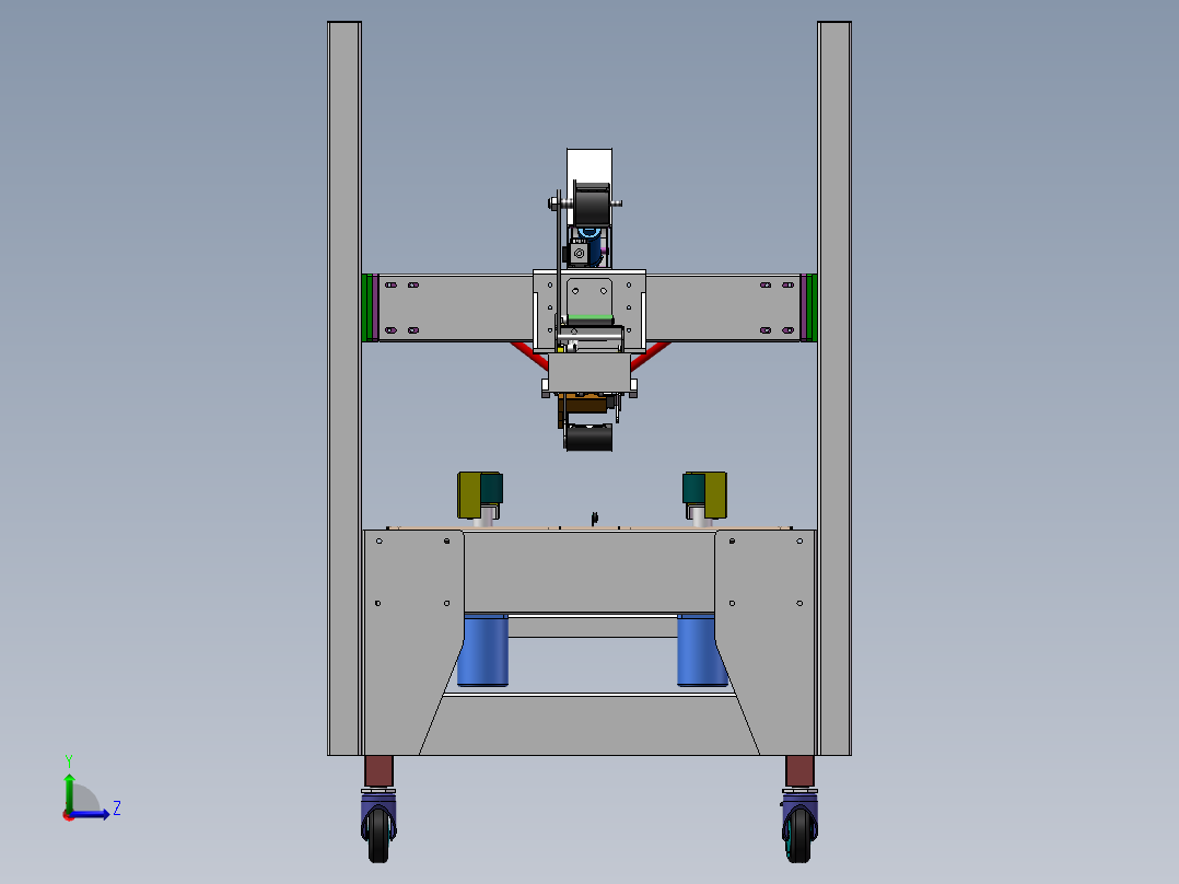 全自动折盖封箱机syd左视图