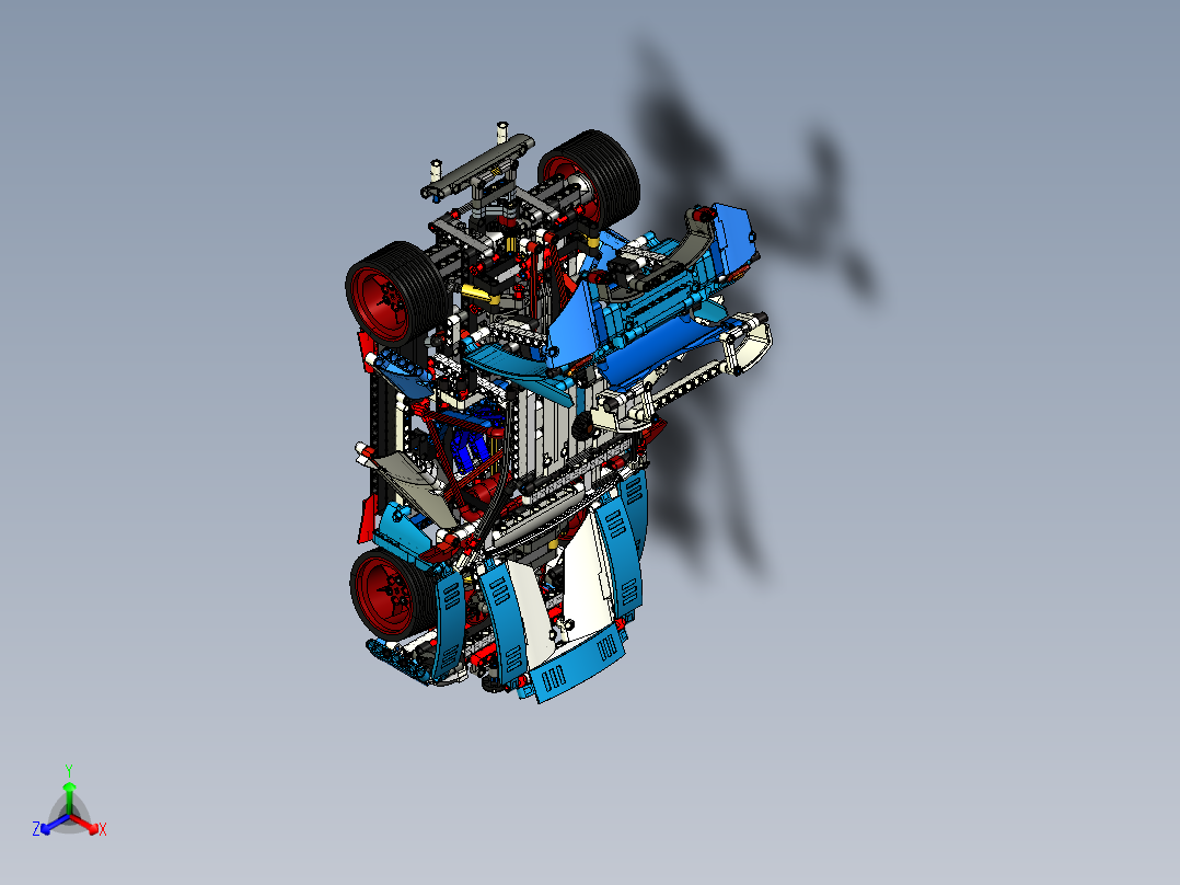 42077 Rally Car拉力赛车拼装玩具模型3D图纸 CREO设计
