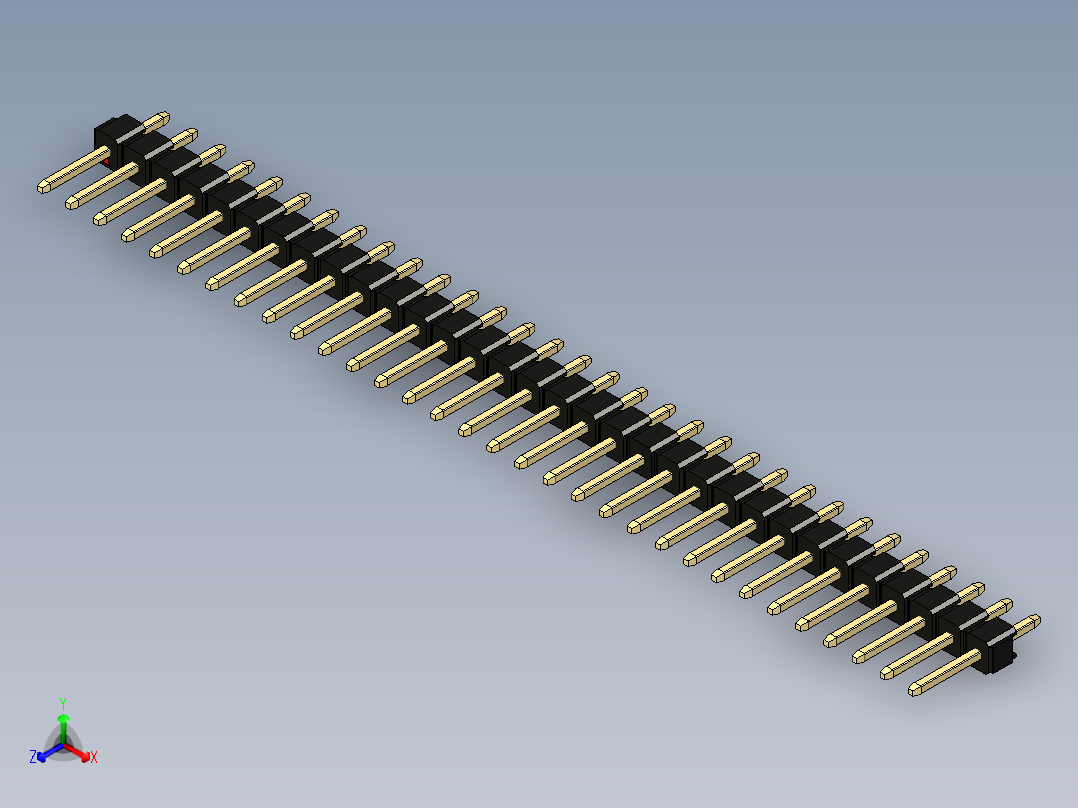 彩色公头100mil（2.54mm）系列-DS1021_black_1x32p_100mil_Type1_rev1.0