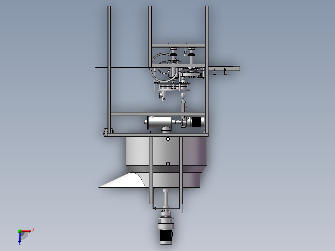 自动化灌装设备俯视图