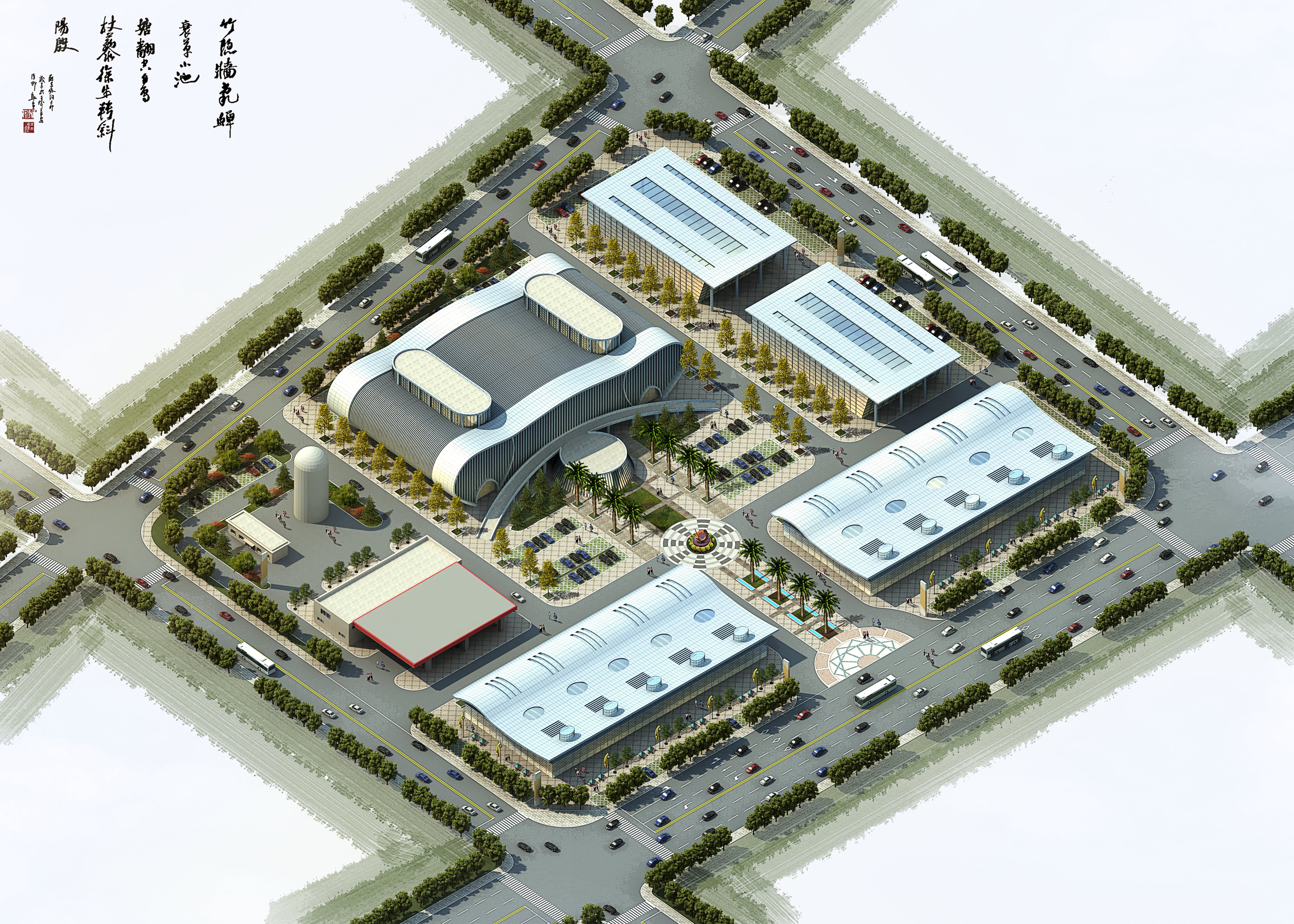 汽车文化产业园规划设计总平面布置图