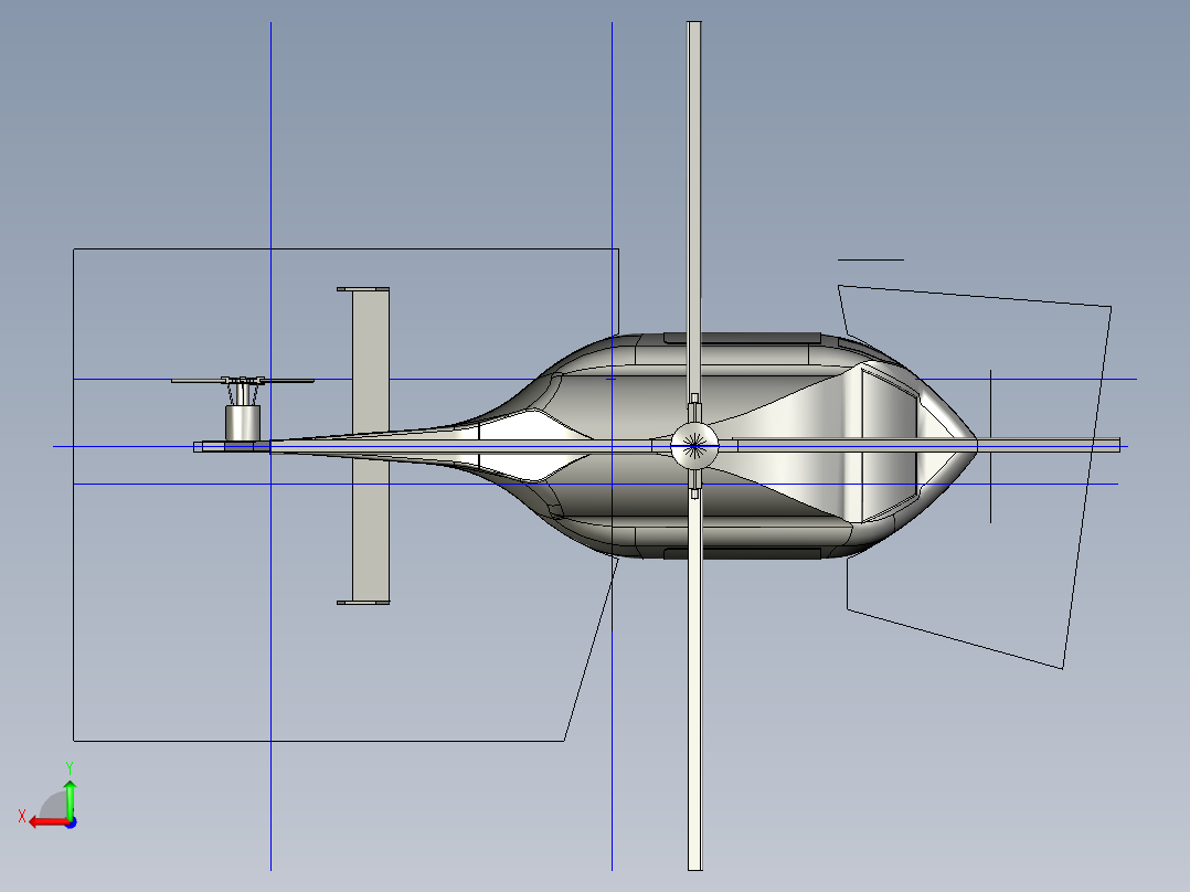 直升飞机 飞机模型设计 (49)后视图