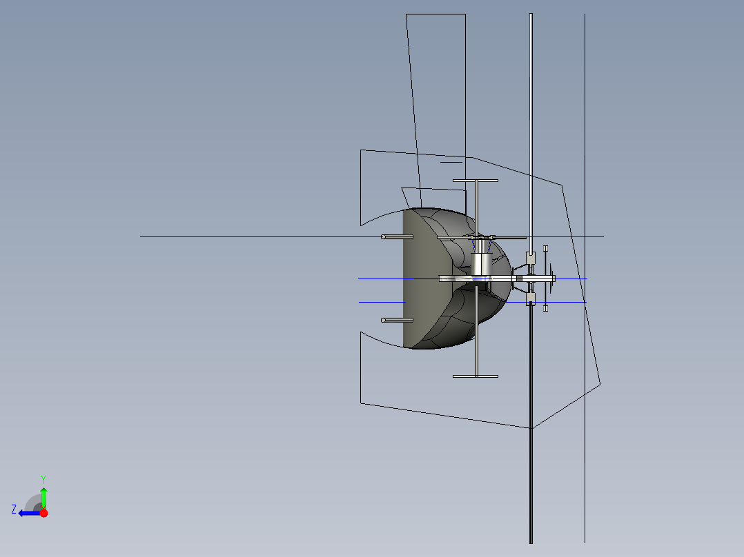 直升飞机 飞机模型设计 (49)右视图