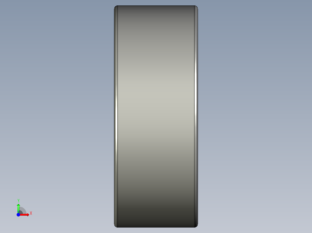 SDF带屏蔽的双列角接触球轴承3D模型前视图