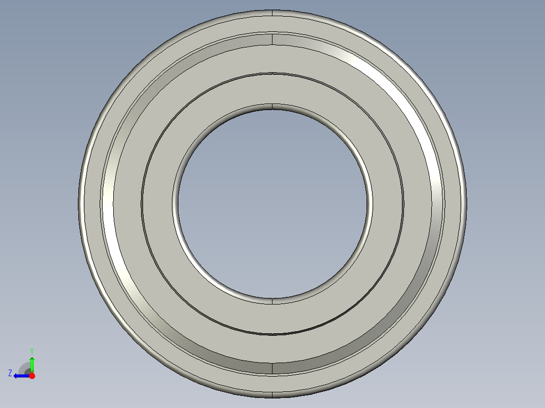 SDF带屏蔽的双列角接触球轴承3D模型右视图