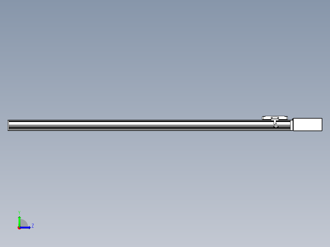 同步带全封闭直线模组TPA-HCB-105D-90-L1250-ML-Y-P20-N3左视图