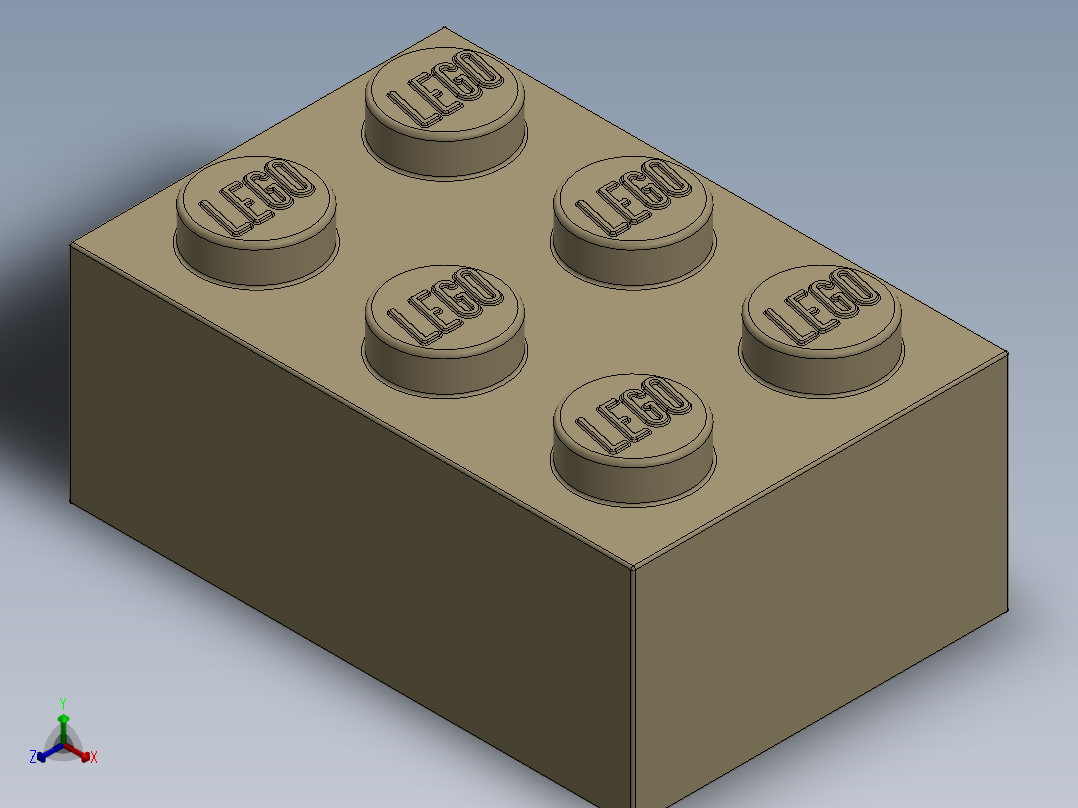 乐高套装 4421基本积木-4159739 - 3002 Brick Yellow - Tan Brick 2 x 3.SLDPRT