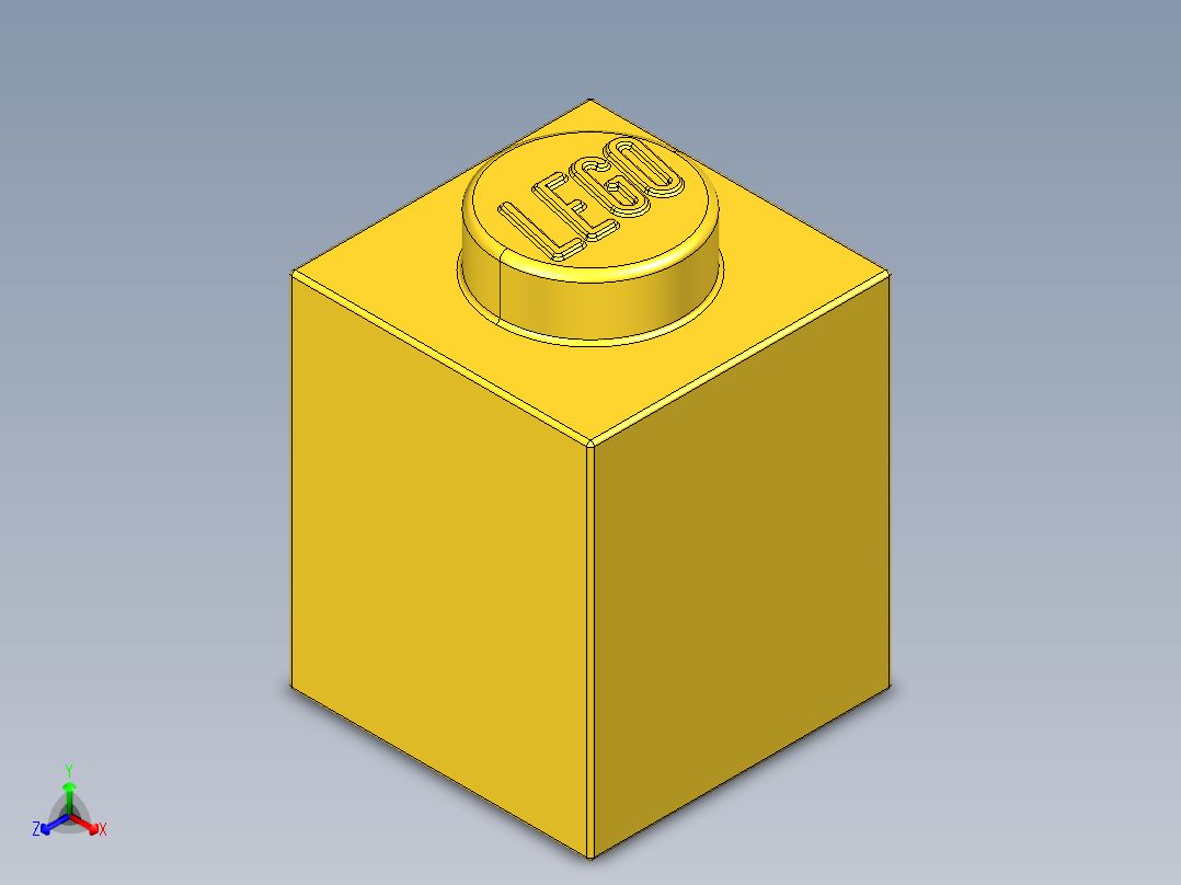 乐高套装 4421基本积木-300524 Bright Yellow Brick 1 x 1.STEP正等轴测图