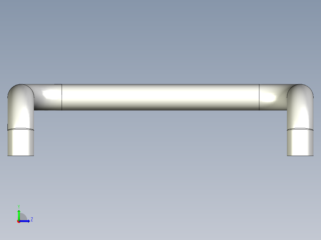 取手(不銹鋼)ER(D)-3D多系列多零件图纸模型左视图