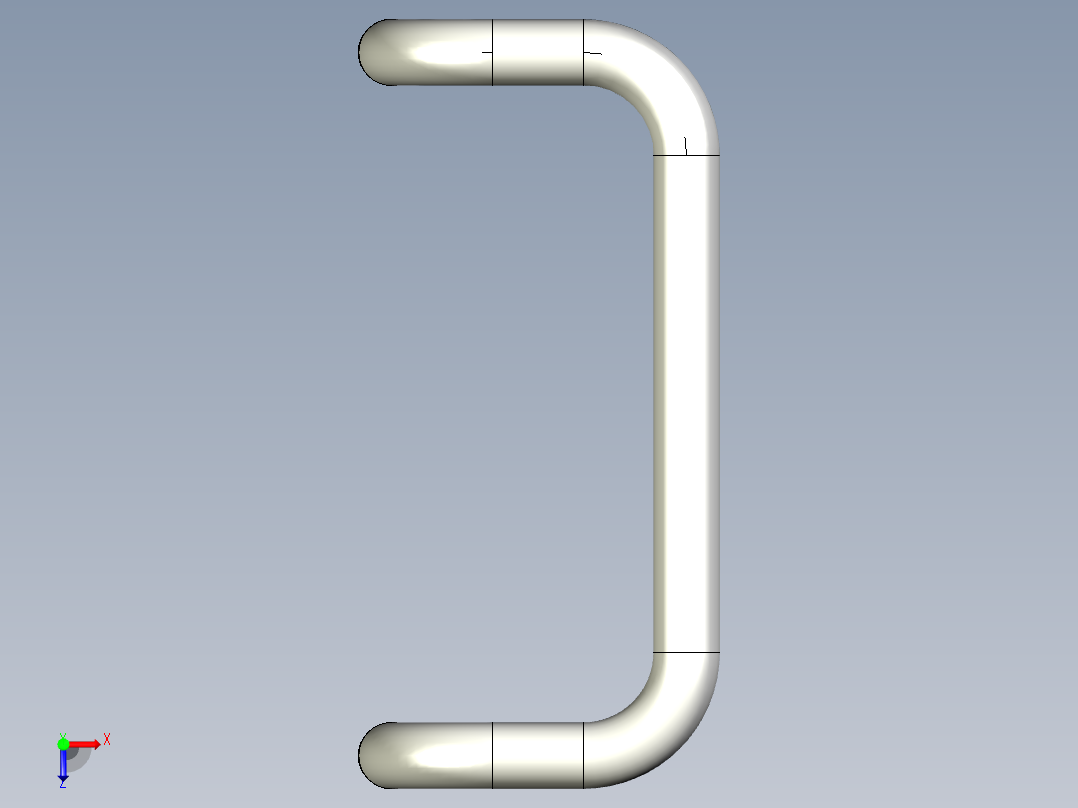 取手(不銹鋼)ER(D)-3D多系列多零件图纸模型俯视图