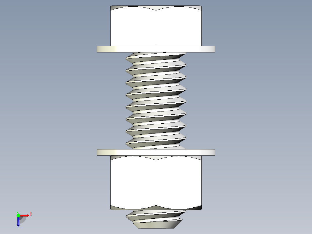螺栓和六角螺母-1 4 - 20 UNC俯视图