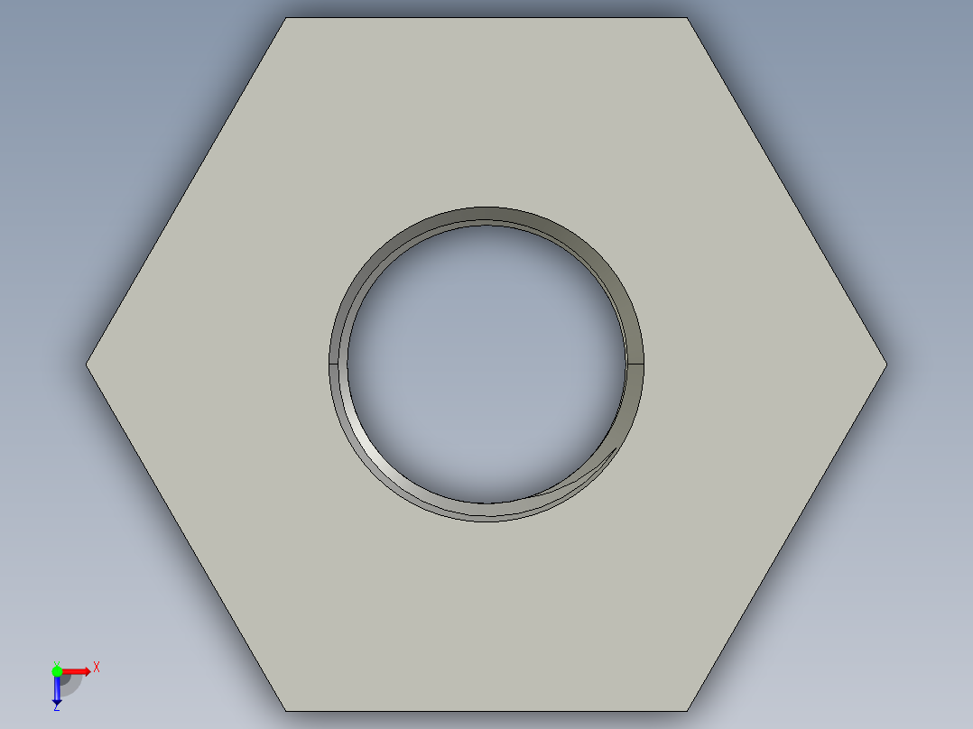 船舶管路系统SeaCor_ReducerBushing_FPTxSPIG_37J138166_1.25in x 0.5in俯视图