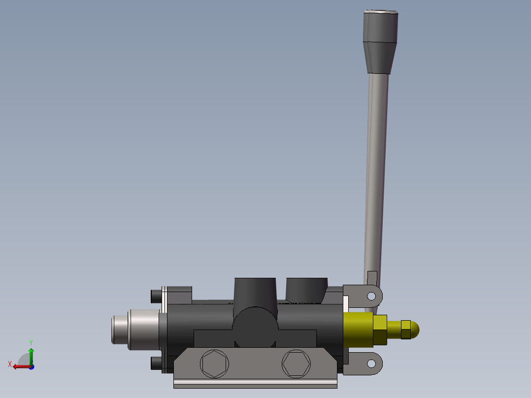 液压手动换向阀 多路阀后视图