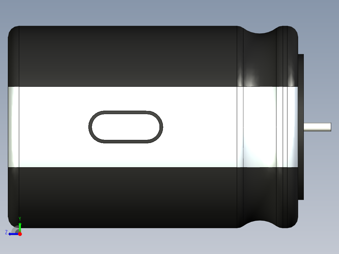 无源元件封装-CAP_RAD_D18x25_POL_BK右视图