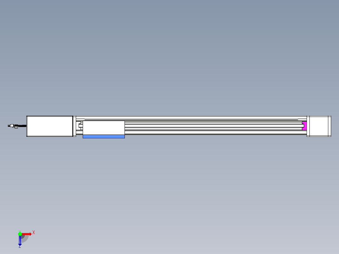 威洛博LB.GB同步带传动--欧规系列GB8-L96-S750-BR-P75俯视图