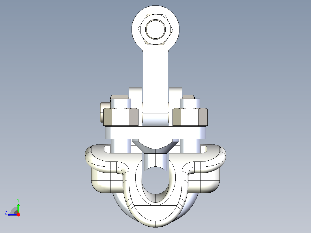 提包式悬垂线夹右视图