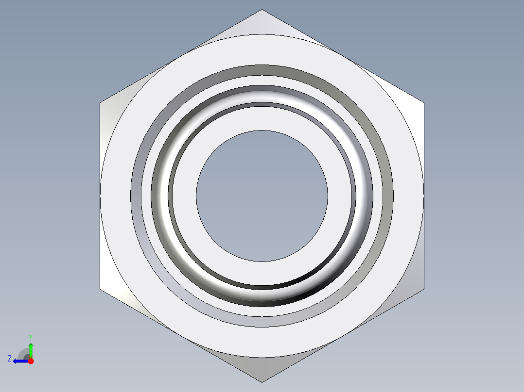 卡套式工业通用硬管接头EO_Swivel_union_GZ18LCF右视图