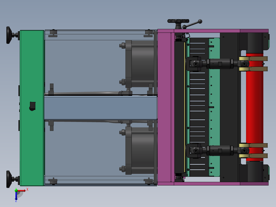 气动折弯机sw18俯视图