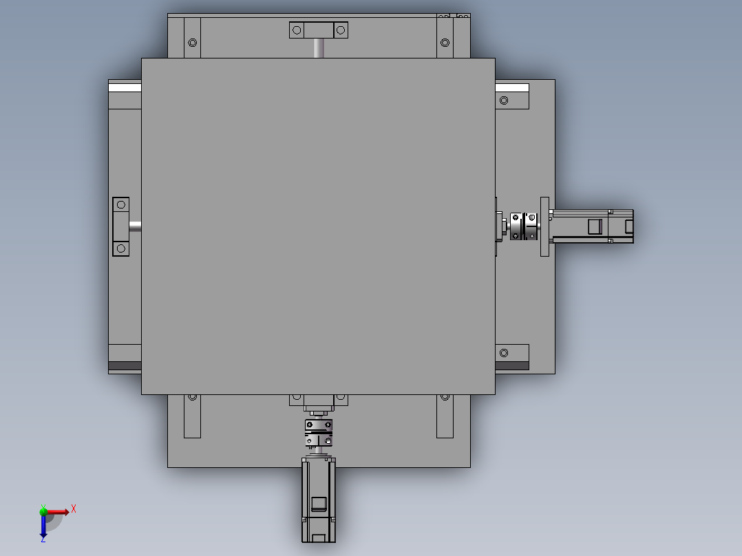 XY伺服移动平台sw18俯视图