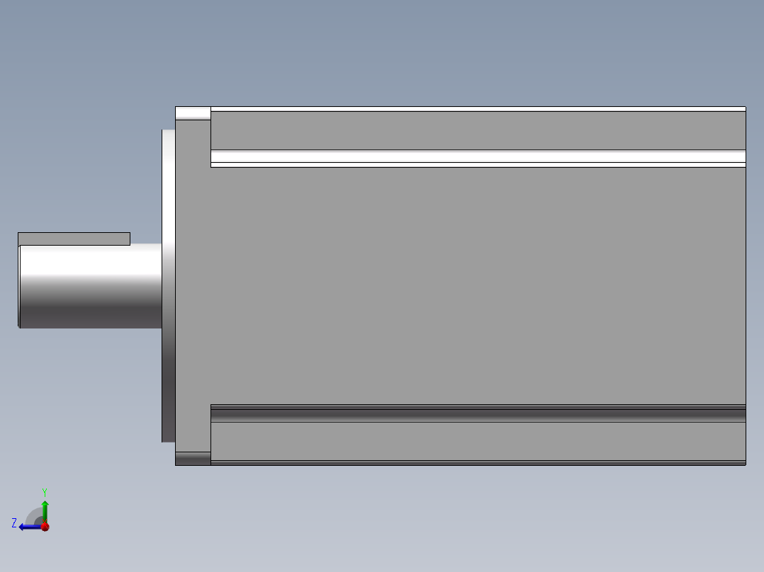直线模组LHA22-马达750W设计图纸右视图