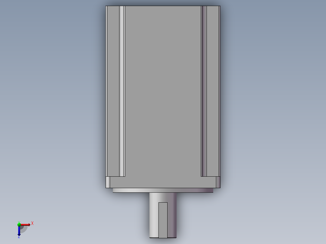 直线模组LHA22-马达750W设计图纸俯视图