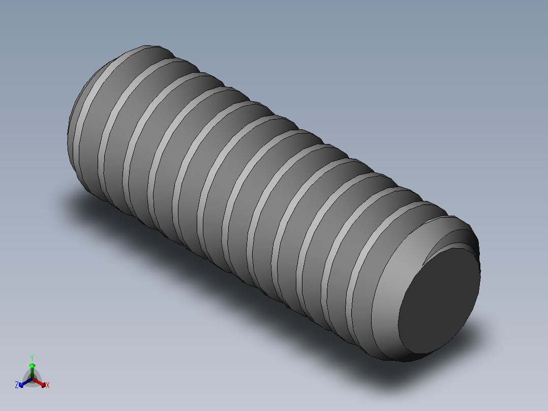 DIN 913-ISO 4026 固定螺钉-M1.4 L=4.SLDPRT正等轴测图