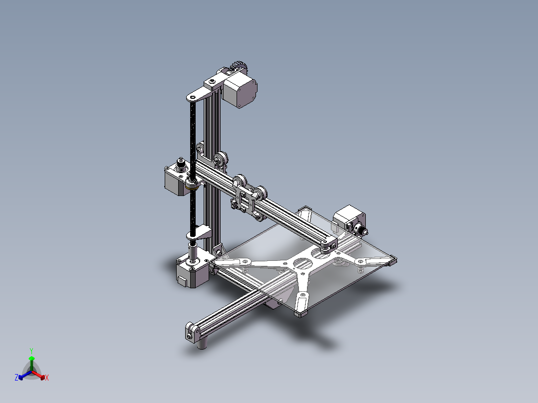 悬臂式3d打印机三维 564431正等轴测图