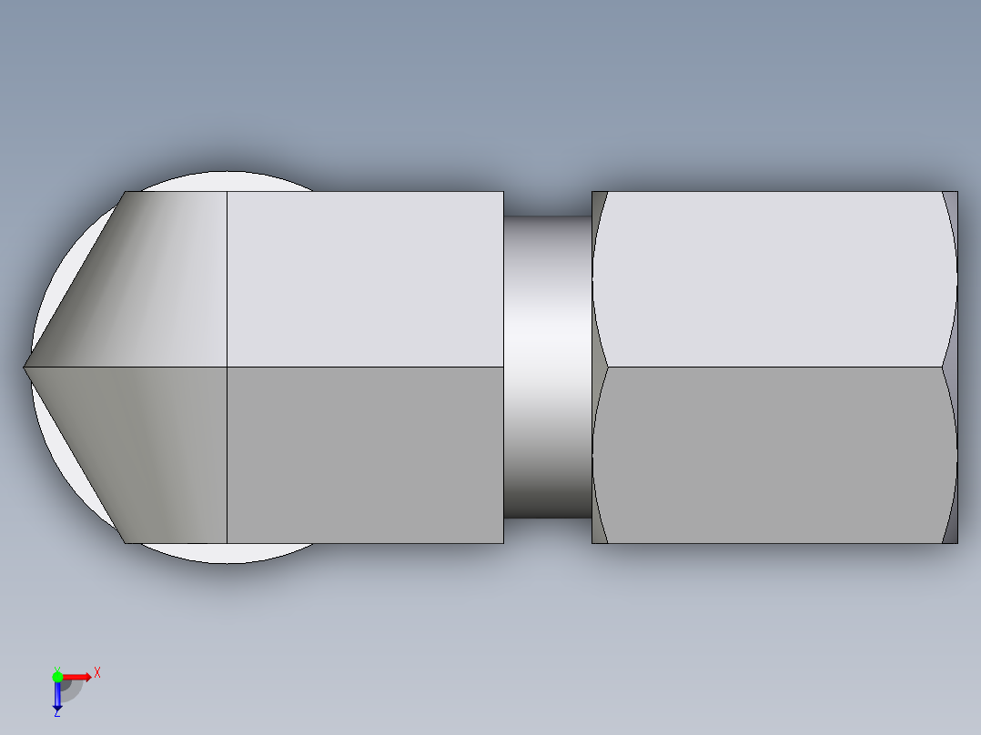 卡套式工业通用硬管接头EO_Adjustable_Locknut_elbow_WEE06LMCF俯视图